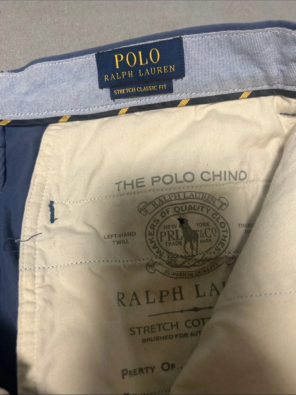 Polo by Ralph Lauren Light Blue Flat-Front Chino Shorts